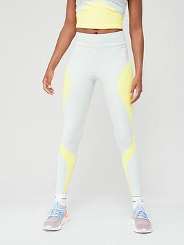 Adidas Hiit 7/8 Leggings - Light Blue/Yellow
