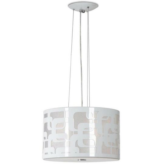 Linea Verdace Sixti Cylindrical Pendant Ceiling Light White Metal