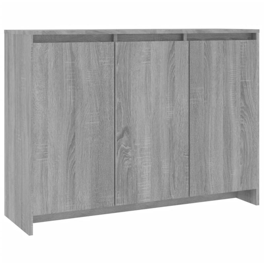 Sideboard Grey Sonoma 102x33x75 cm Engineered Wood Vidaxl Grey