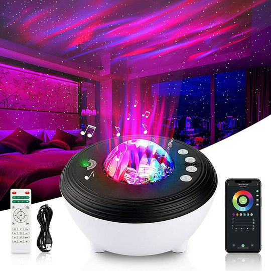 Osqi - Night Light for Kids, led Star Sky Projector WiFi Bluetooth, Galaxy Projector Night Light Star Projection Sleep Aid with White Noise, Alexa