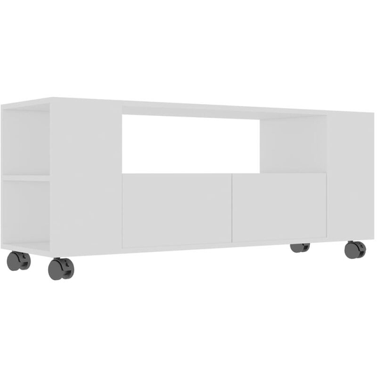 TV Cabinet White 120x35x43 cm Engineered Wood vidaXL - White