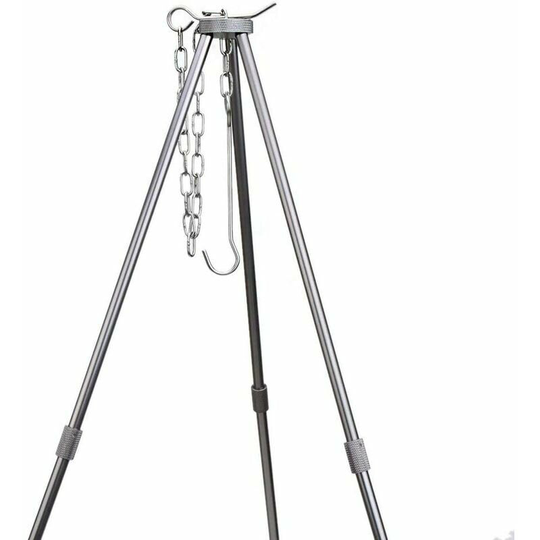 Stainless Steel Tripod Hanging Rack,Traditional Campfire bbq Tripod,Cooking Camping Tripod,Suitable