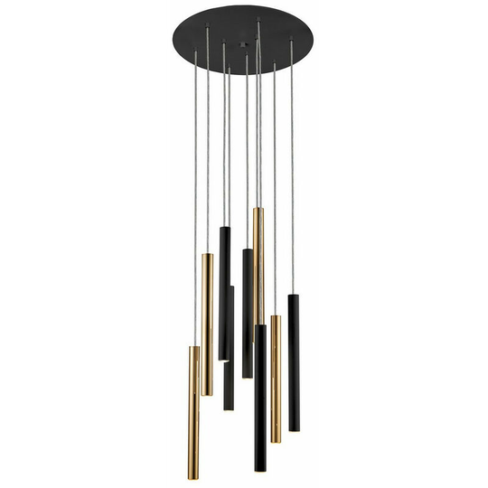 Schuller Lighting - Schuller Varas - Pendant Light Cluster Drop, Glossy Gold, Matt White
