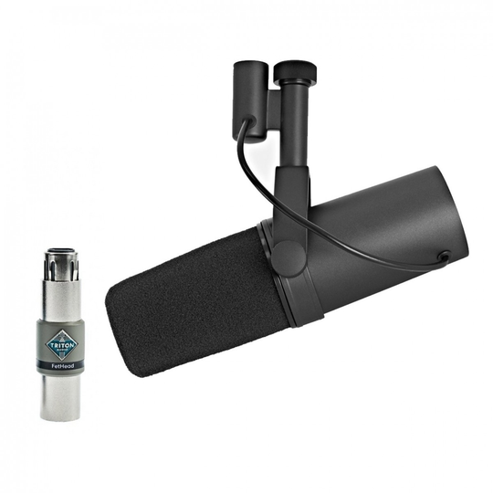 Shure SM7B Dynamic Microphone and TritonAudio FetHead In-Line Preamp