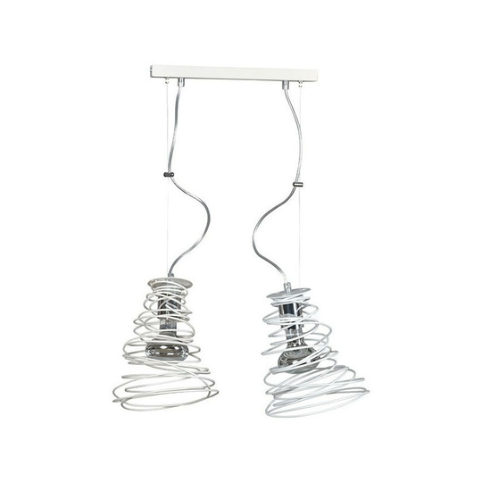 Emibig Twist White Wire Frame Pendant Ceiling Light 2x E27