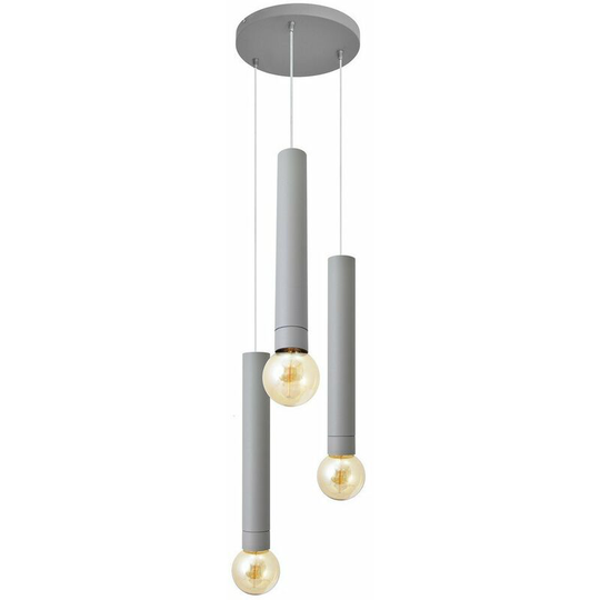 Helam Lighting - Helam Tuba Cluster Pendant Ceiling Light Grey 30cm