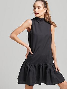 Superdry Studios Woven Mini Dress - Black, Black, Size 8, Women