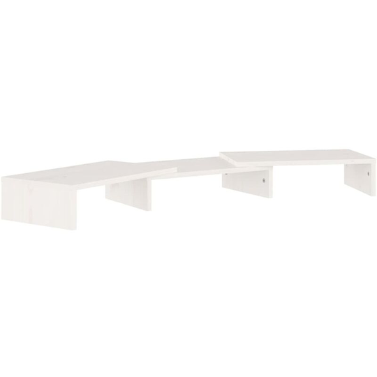 Monitor Stand White 80x24x10.5 cm Solid Wood Pine Vidaxl White
