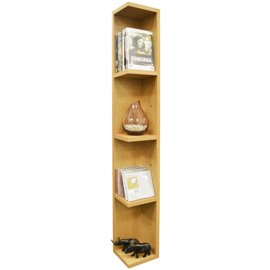 Techstyle Virgil 108 Cd / 72 Dvd / Blu-ray / Video Media Wall Storage Shelf Beech