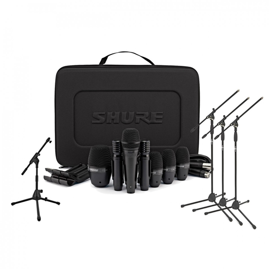 Shure PGADRUMKIT7 Drum Microphone Kit with Stands and Cables