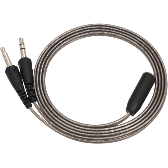 3.5mm Audio y Splitter Cable 1 Female to 2 Male Converter Earphone Microphone Cord Adapter for Headphone to Desktop Laptop pc