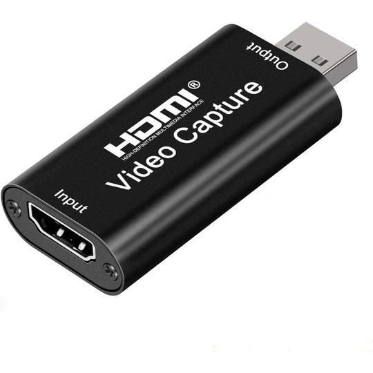 HDMI-Audio-Video-Capture Card HD 1080P 60 fps recording via DSLR, camcorder, Action Cam, PS4, Xbox One, 360, Wii U and Nintendo Switch