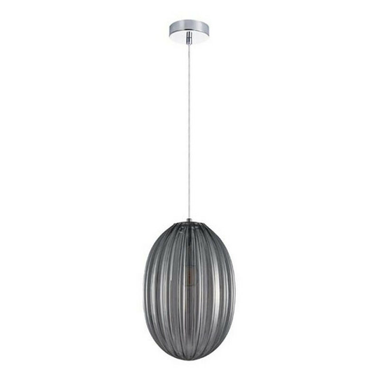 Larissa Glyka Ceiling Pendant Light 1x E14 Glass Smoke Grey
