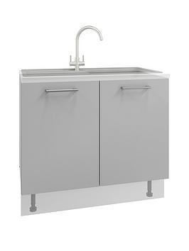 Manor Interiors Linea Light Grey Base/Sink Unit 500Mm