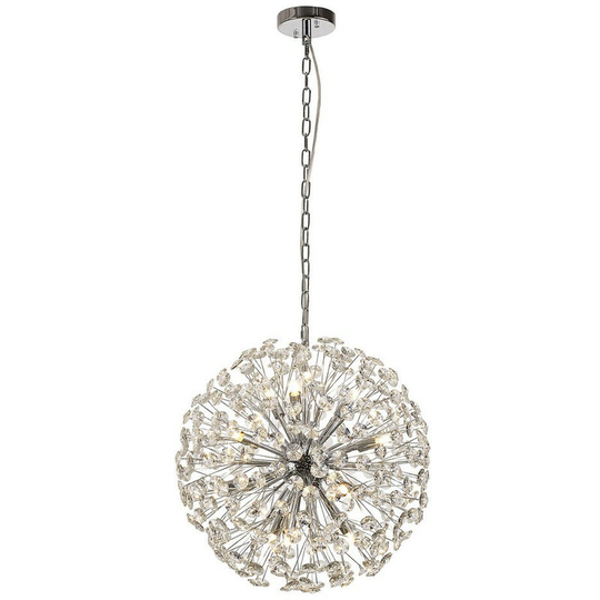 Luminosa Lighting - Luminosa Salisbury Ceiling Pendant 50cm Sphere 12 Light G9 Polished Chrome, Crystal