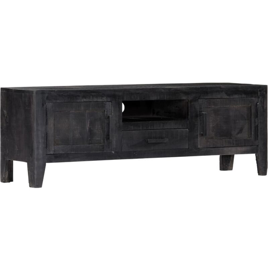 Vidaxl - tv Cabinet Black 118x30x40 cm Solid Mango Wood Black