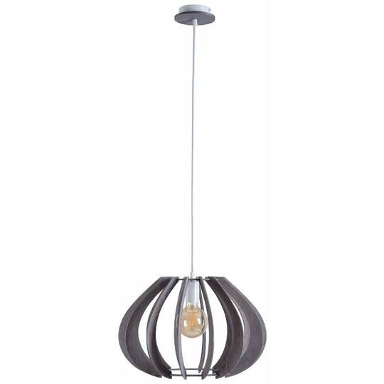 Keter Nora Wire Frame Pendant Ceiling Light Grey, 44.5cm, 1x E27