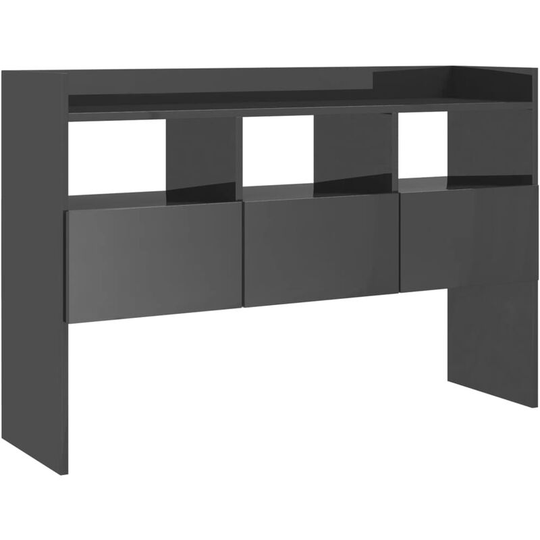Sideboard High Gloss Grey 105x30x70 cm Engineered Wood Vidaxl Grey
