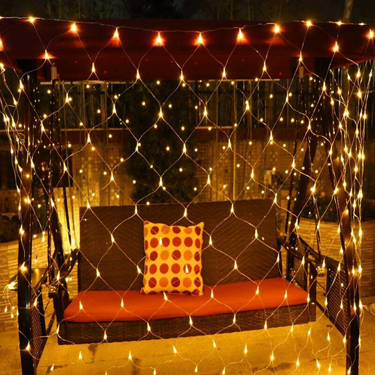 200 led Fairy Lights Light Net Outdoor Net 3m x 2m 8 Working Modes Timer Mode Warm White