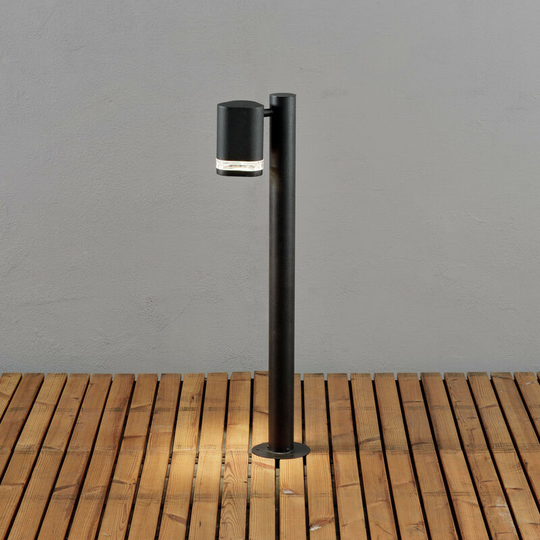 Konstsmide Modena Outdoor Modern Short Bollard Light Black, Transparent, IP44