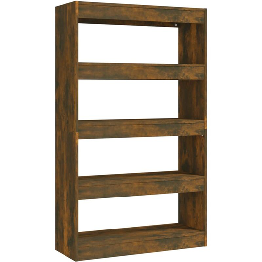 Vidaxl - Book Cabinet/Room Divider Smoked Oak 80x30x135 cm Engineered Wood Brown