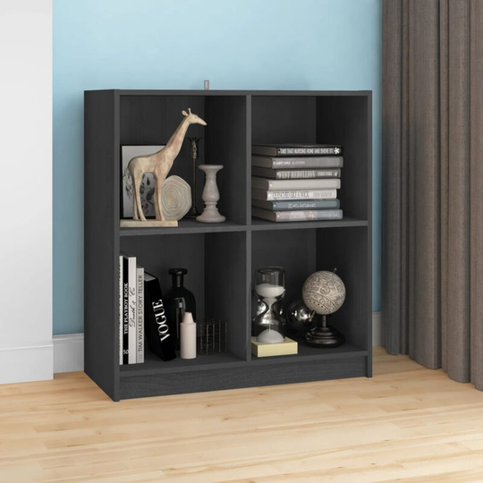 Sideboard Grey 70x33x76 cm Solid Pinewood