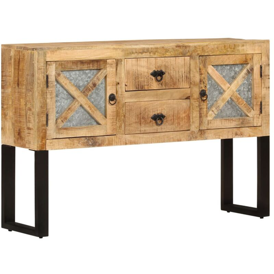 Sideboard 110x30x74 cm Rough Mango Wood Vidaxl Brown