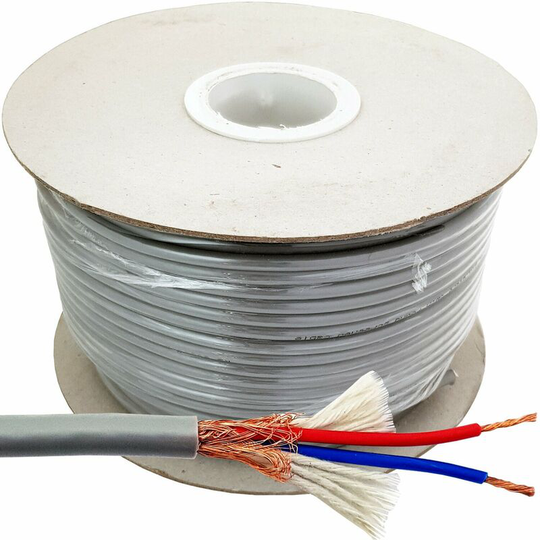 Loops - 100m Shielded Microphone Cable pro 2 Core Twin Audio Screened Pure Copper Mixer