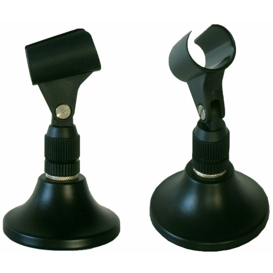 Desktop Microphone Stand & Clip Holder Short Desk Mic Podcast Skype dj pa