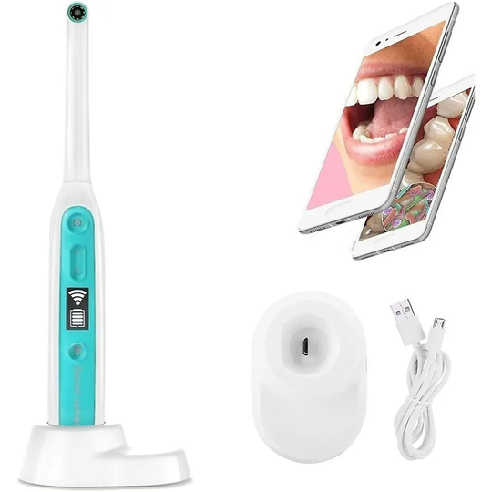 Hd intraoral camera, 1080p hd wifi endoscope dental camera, waterproof wireless tooth camcorder with 8 led lights