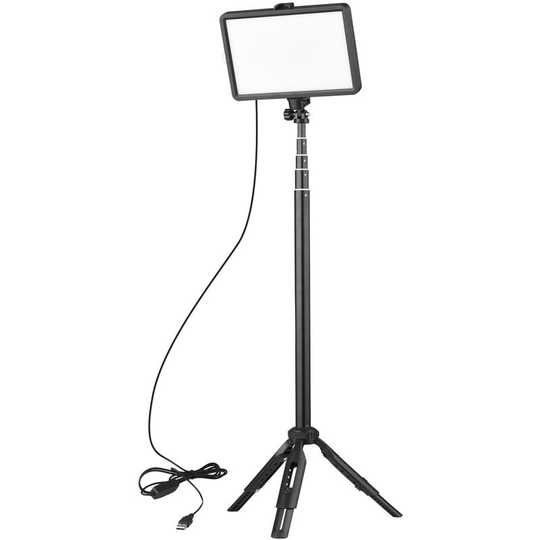 Asupermall - usb led Video Light Kit Video Conference Lighting with 2 * led Fill Light 3200K-5600K Dimmable + 2 * Extendable Tripod + 16 * Color
