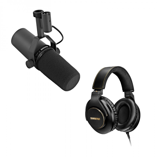 Shure SM7B Dynamic Studio Microphone and Shure SRH840A Headphones