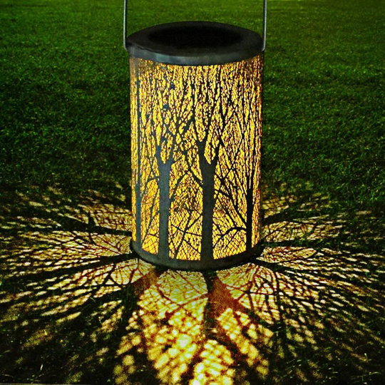 Aougo - Solar Lantern Outdoor Garden Hanging Lamp Waterproof Wireless Lantern Rechargeable Hanging Light Decorative Lighting for Patio Hallway Aisle
