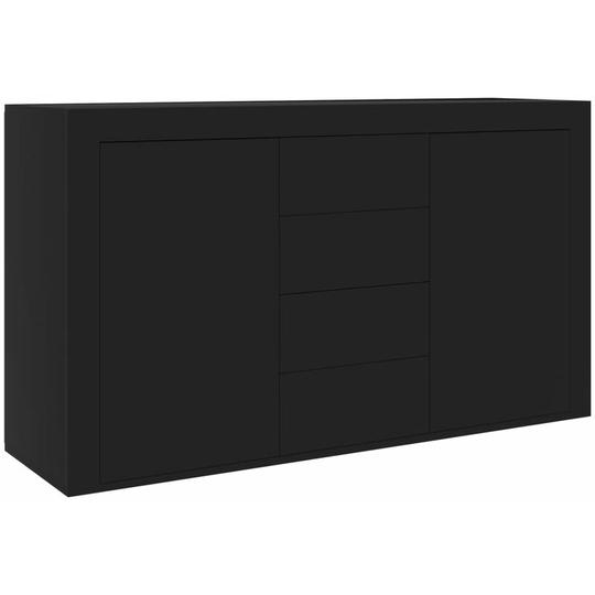 Sideboard Black 120x36x69 cm Engineered Wood Vidaxl Black