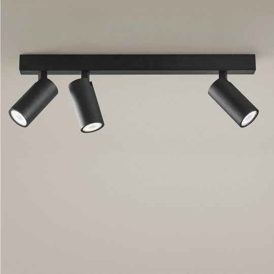 Leds-c4 Lighting - leds C4 Simply 3 bodies Spotlight 4 Light Bar Metallic Black GU10 7W