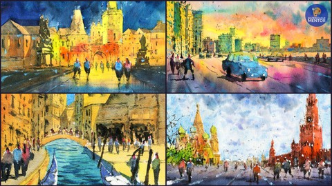 Painting Architecture in Watercolor: Complex to Simple