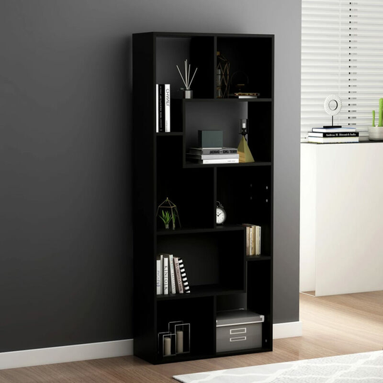 Book Cabinet Black 67x24x161 cm Chipboard