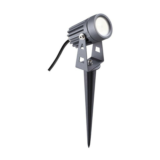 Luminosa Lighting - Spike Light, 1 x 3W led, 3000K, 210lm, 30 Degree, IP65, Grey, Black