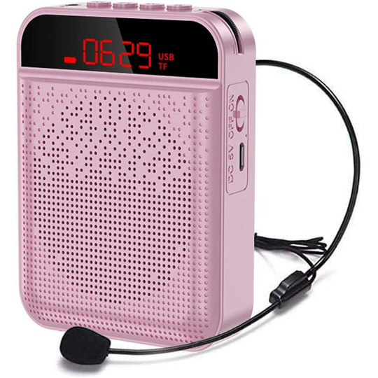 Voice Amplifier Portable Bluetooth with uhf Wireless Microphone Headset Mini Speaker 4000mAh Rechargeable pa System Speaker Support fm MP3 tf Card