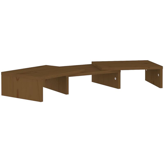 Monitor Stand Honey Brown 60x24x10.5 cm Solid Wood Pine Vidaxl Brown