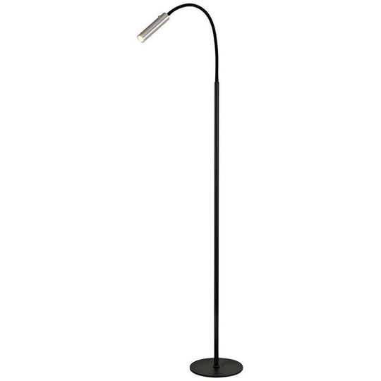 Luminosa Lighting - Floor Lamp, 1 Light Adjustable Switched, 1 x 7W led, 3000K, 436lm, Black, Aluminium