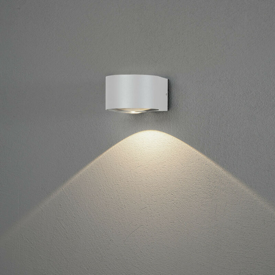 Konstsmide Gela Outdoor Modern Wall Down Light White 6W LED, IP54