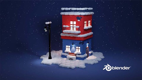 Animated 3D Building Scene in Blender