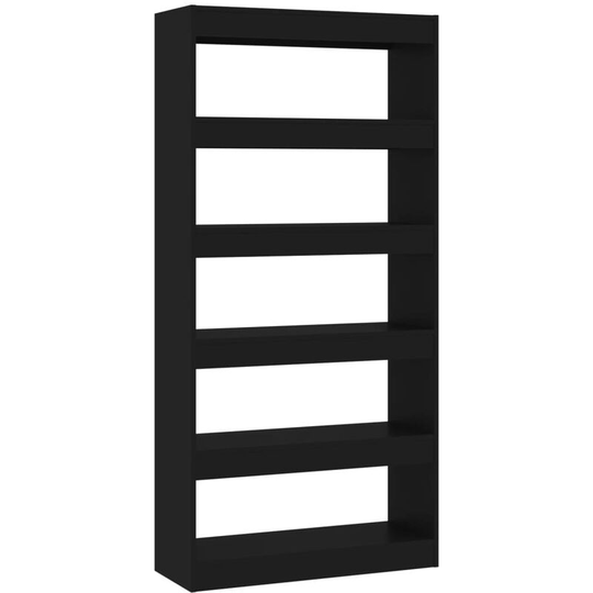 Vidaxl - Book Cabinet/Room Divider Black 80x30x166 cm Engineered Wood Black