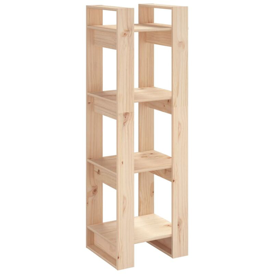Book Cabinet/Room Divider 41x35x125 cm Solid Wood Pine Vidaxl Brown