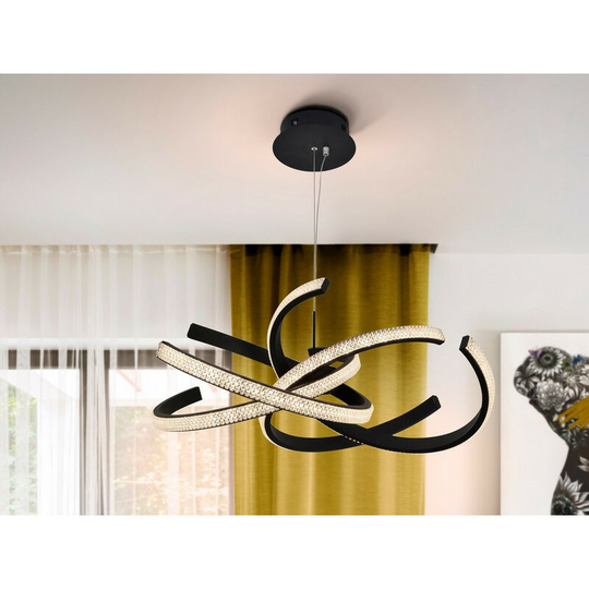 Schuller Lighting - Schuller Ring ii Modern Designer led Pendant Light Ring Design Matt Black, 2150lm, 3000K