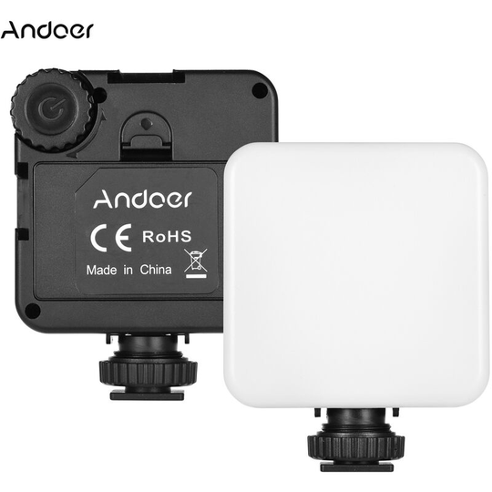 Andoer - KM-72B Mini led Video Light rgb Color Multifunctional led On-Camera Fill-in Light with Cold Shoe and Type-C Power Port Adjustable Color