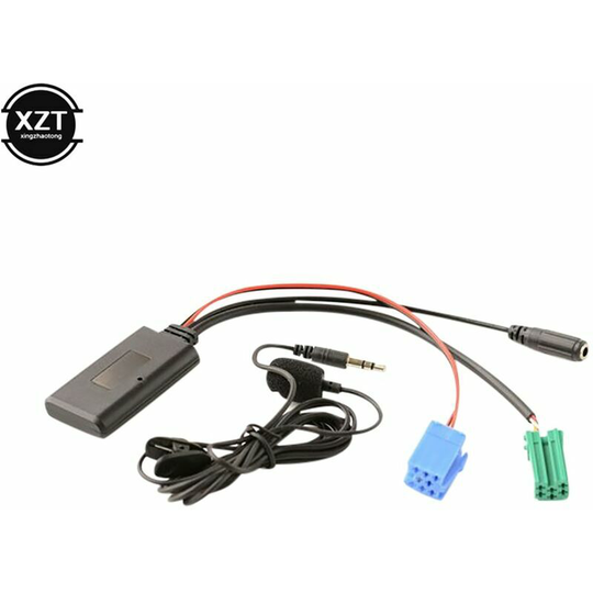 Car Bluetooth 5.0 Aux Cable Microphone Handsfree Mobile Phone Free Calling Adapter For Renault Megane 2 Updatelist Radio - Flkwoh