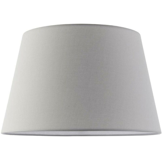 Endon Directory Lighting - Endon Evie - 1 Light Shade Light Pale Grey Cotton, E27