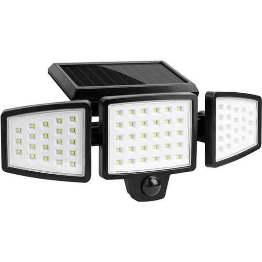 Aougo - le Solar Lights Outdoor, 74LED Solar Lights Outdoor Motion Sensor 1000LM 6500K, 360° Rotatable Outdoor Solar Spotlight, led Security